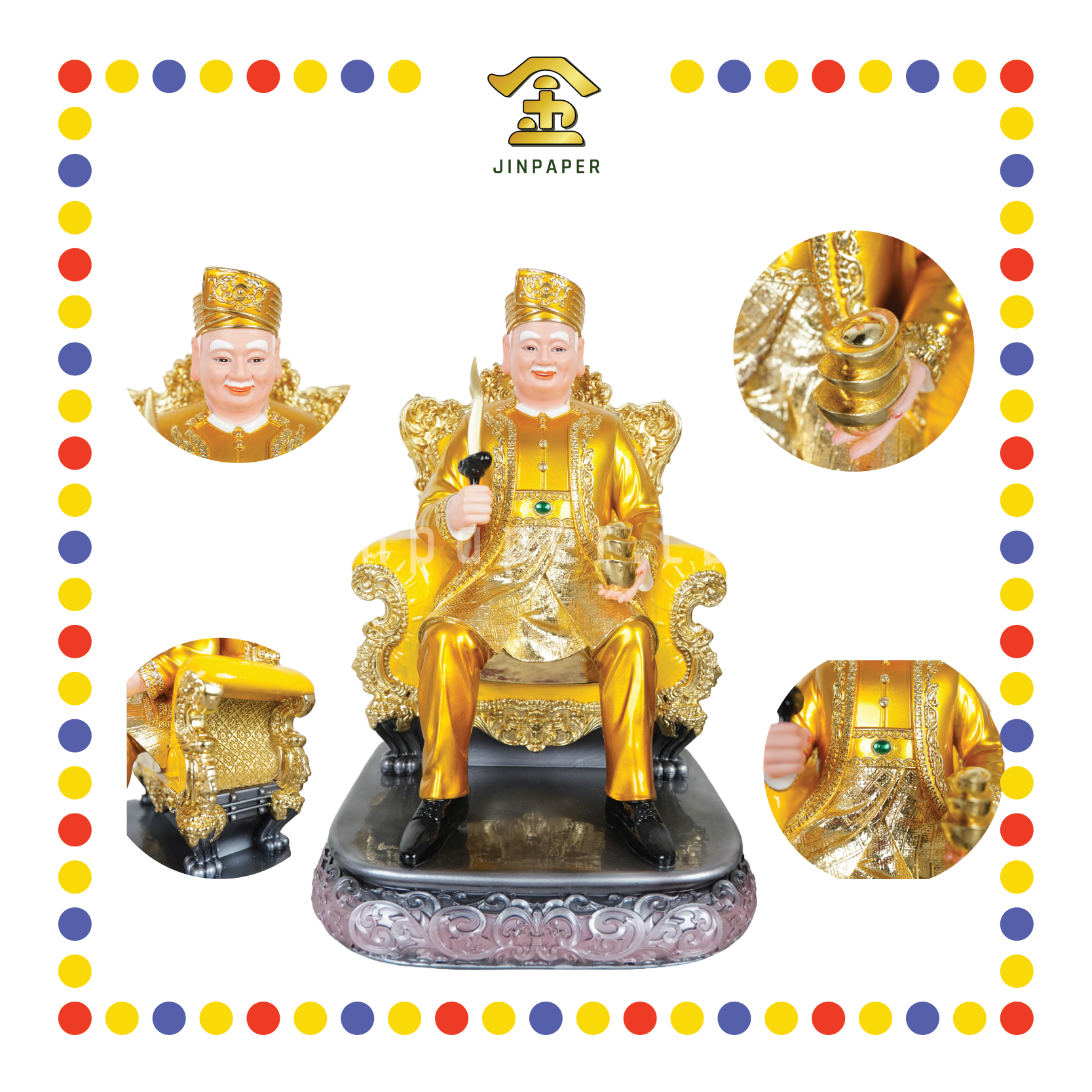 PRAYING STATUE 16寸 添好运高级拿督公(黄衣)