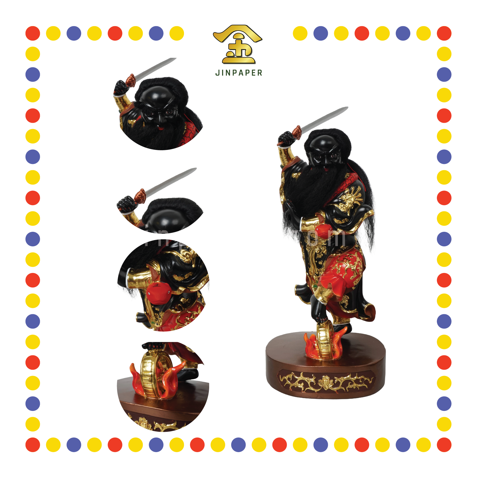 PRAYING  STATUE 16" 站张公圣君