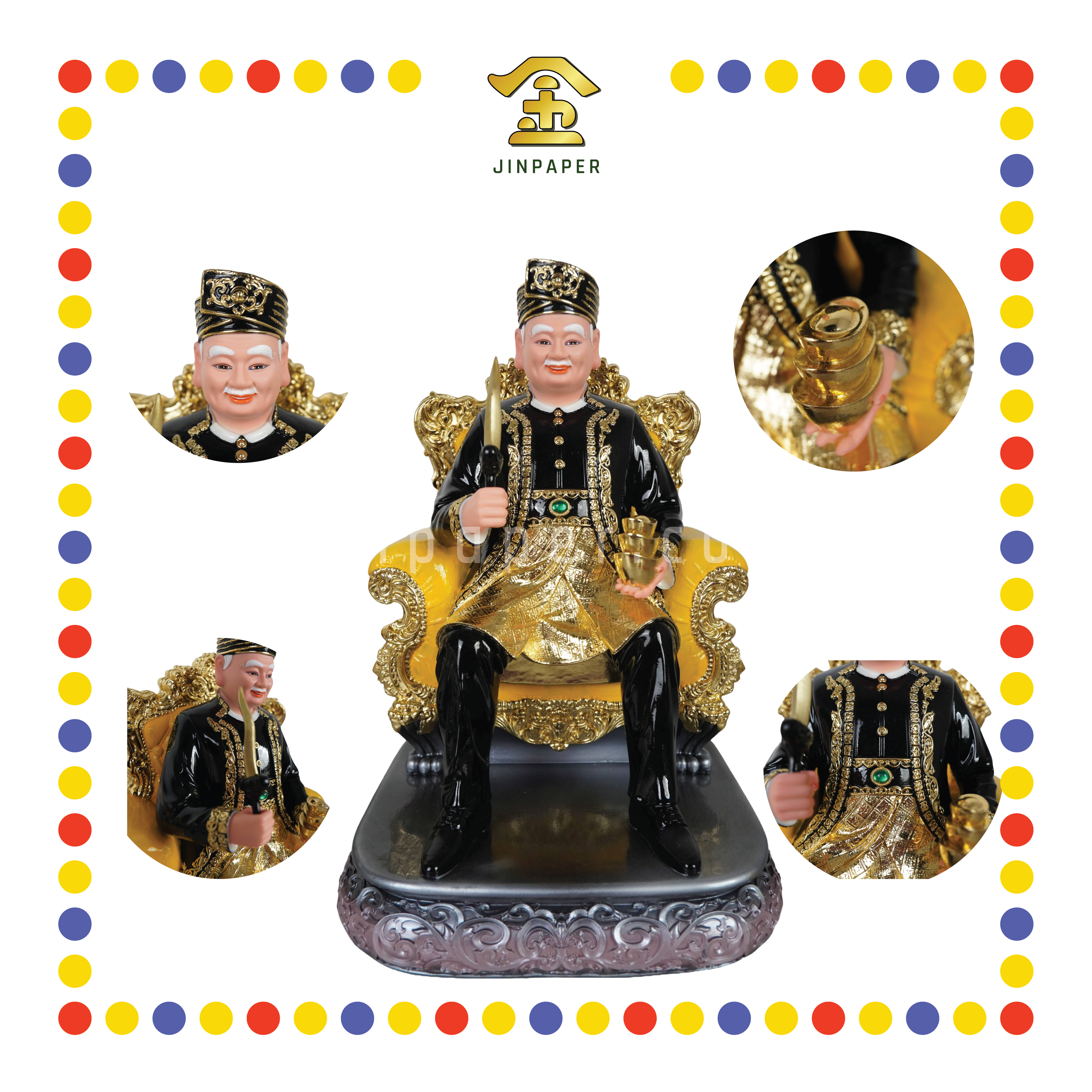 PRAYING STATUE 16寸 添好运高级拿督公(黑衣)