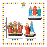 PRAYING  STATUE 16寸 素彩五路财神