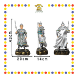 PRAYING  STATUE 16" 树脂七彩赵子龙