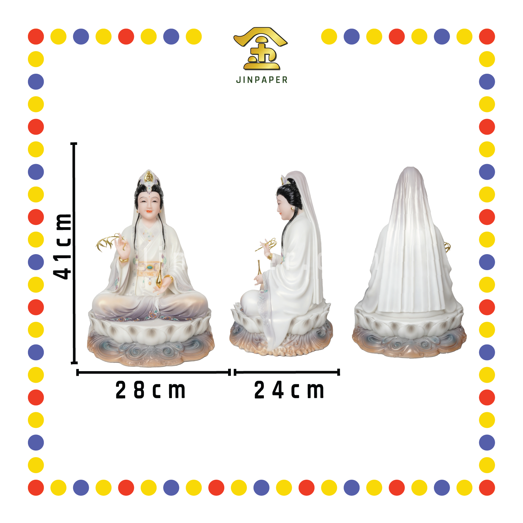 PRAYING  STATUE 16寸 实心紫衣妙善观音