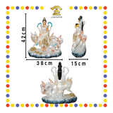 PRAYING  STATUE 16" 树脂瑞彩艺体带骑女狐仙