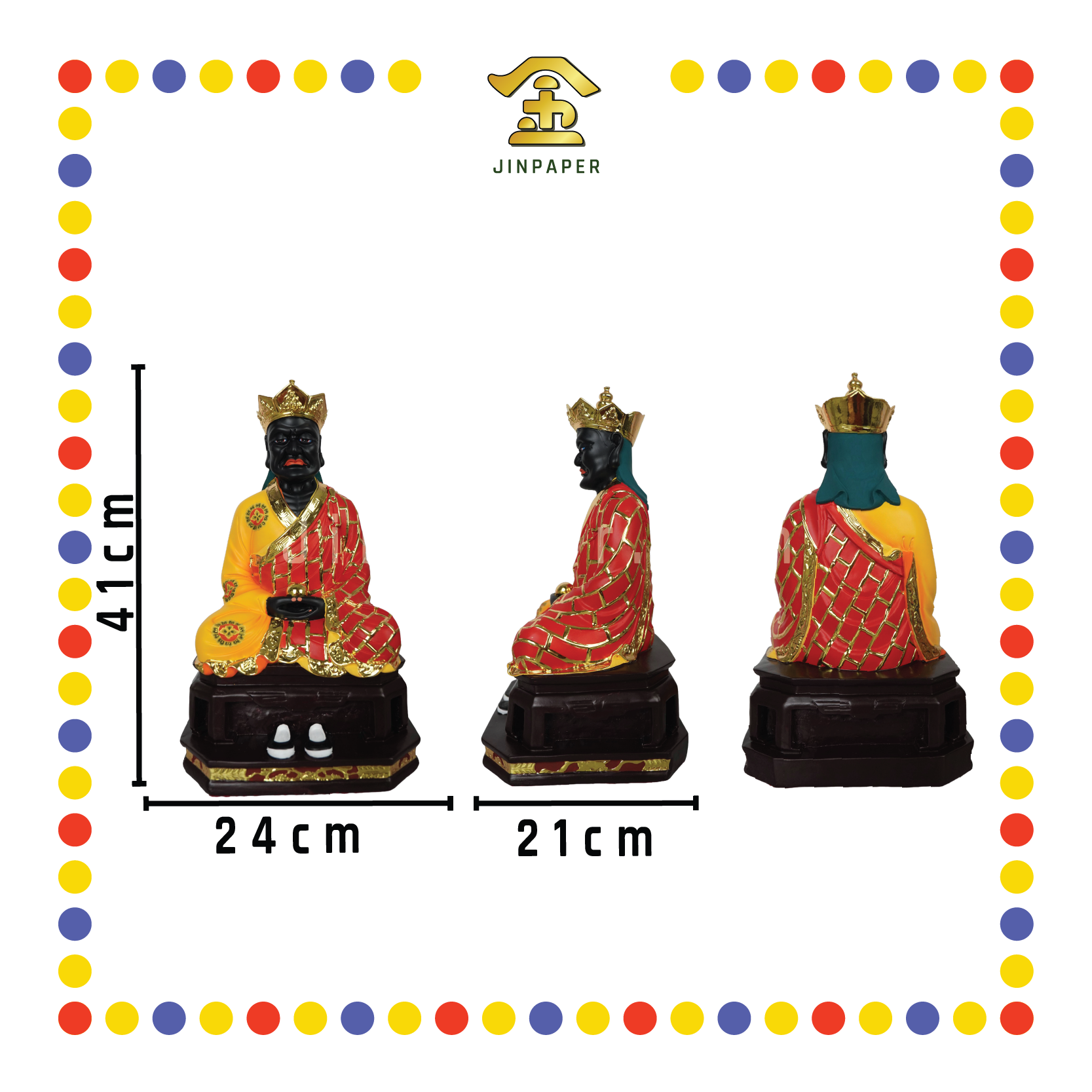 PRAYING STATUE 16" 树脂敦煌彩清水祖师