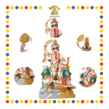 PRAYING STATUE 16" 树脂敦煌彩坐金山银山大二伯爷