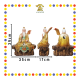 PRAYING  STATUE 16" 珍珠彩坐岩太上老君