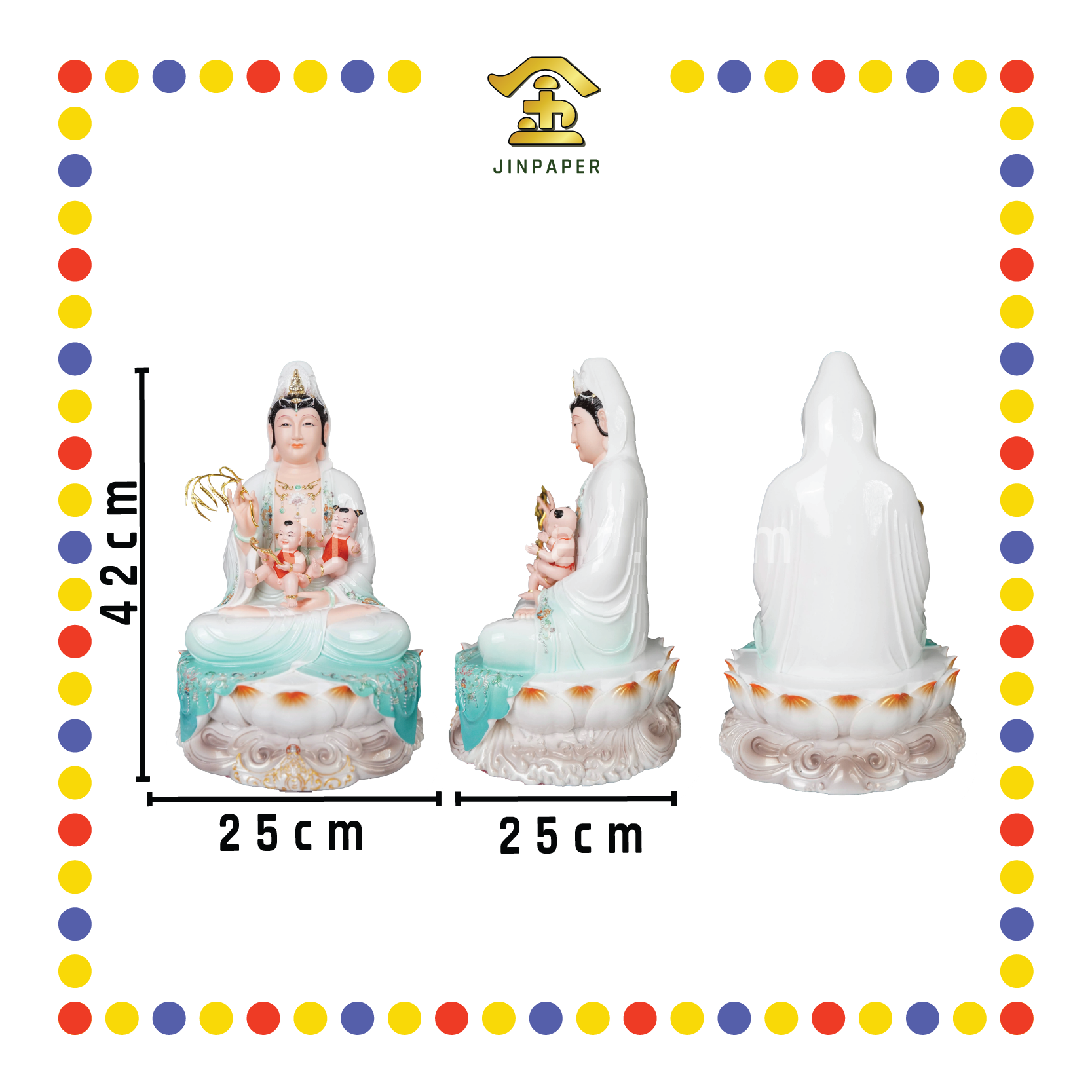 PRAYING STATUE 16" 仿瓷送子观音