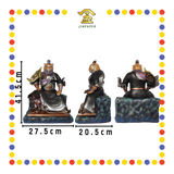 PRAYING  STATUE 16" 树脂银彩虎爷