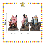 PRAYING  STATUE 16" 金缕彩猪八戒抱女