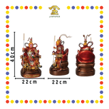 PRAYING  STATUE 16" 树脂金缕彩坐圆座齐天大圣