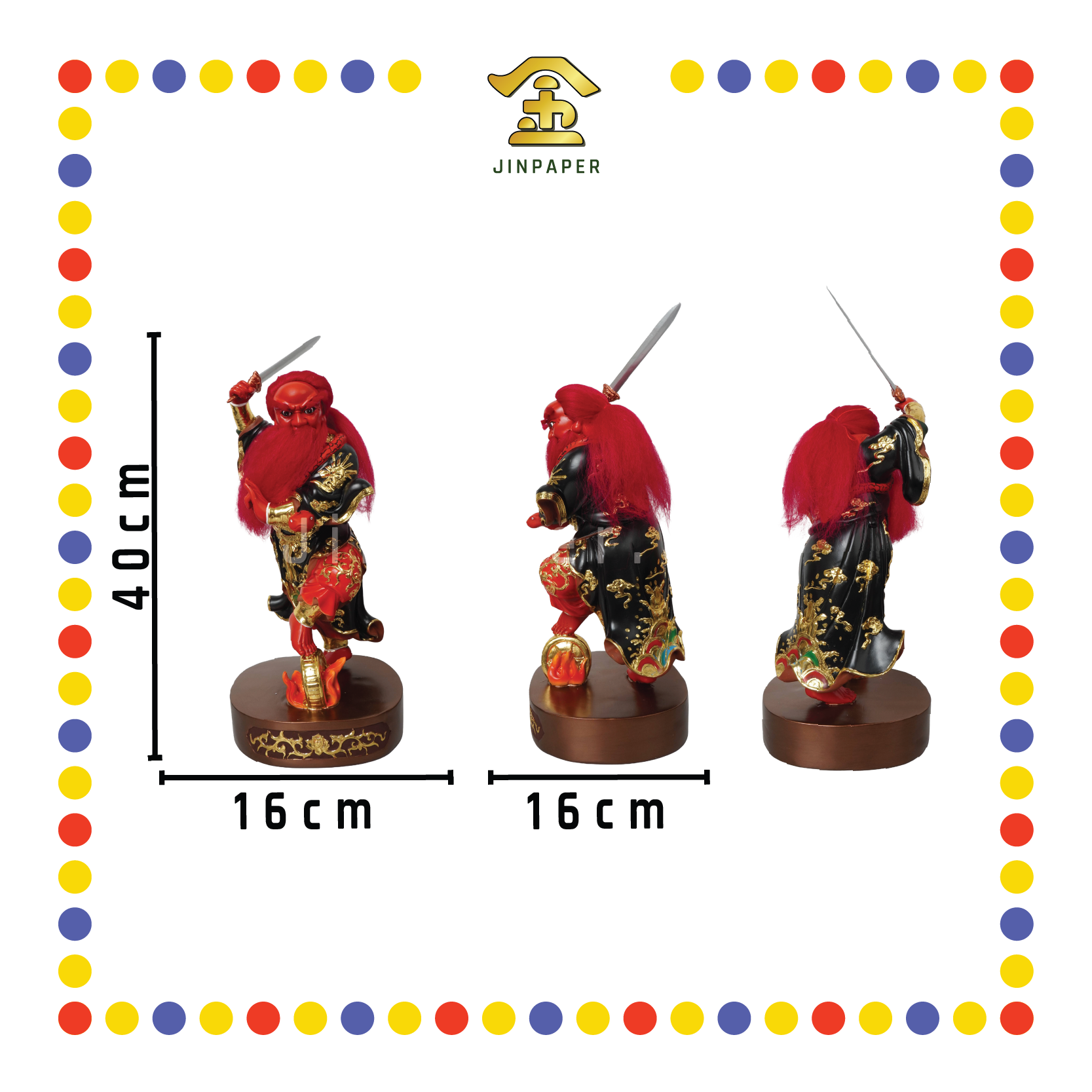 PRAYING  STATUE 16" 站洪公圣君