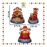 PRAYING STATUE 16" 树脂瑞彩鸿福财神