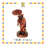 PRAYING  STATUE 16" 金缕彩站圆座钟馗