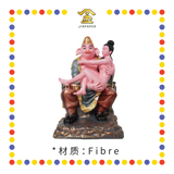 PRAYING  STATUE 16" 金缕彩猪八戒抱女