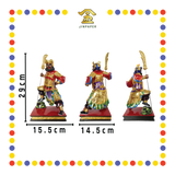 PRAYING  STATUE 16寸 彩色按金箔关平周仓