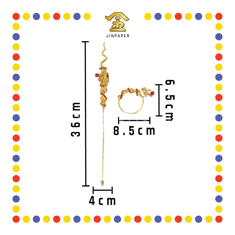 STATUE ACCESSORIES 16寸 精工镀金潘龙枪