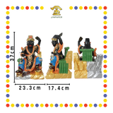 PRAYING STATUE 16" 树脂敦煌彩坐金山银山大二伯爷