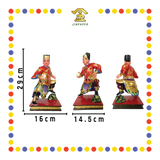 PRAYING  STATUE 12寸 彩庄周仓关平(对)