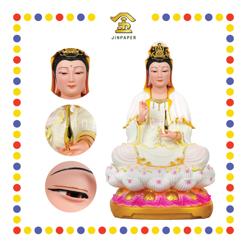 PRAYING STATUE 16寸 彩色(活眼)观音