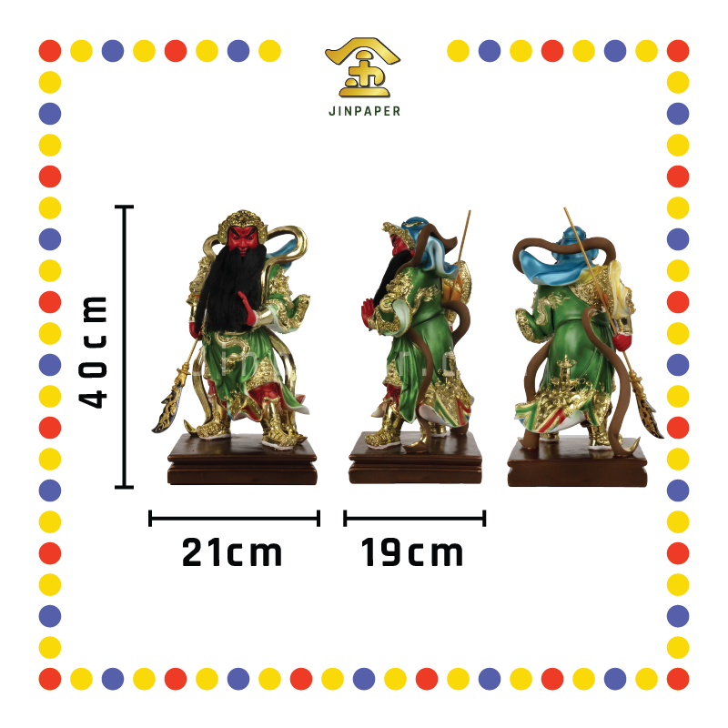 PRAYING STATUE 16寸 敦煌树脂仙体站关公