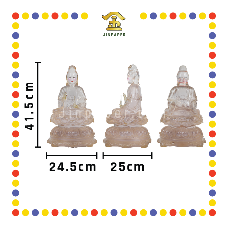 PRAYING STATUE 16寸 透明坐观音