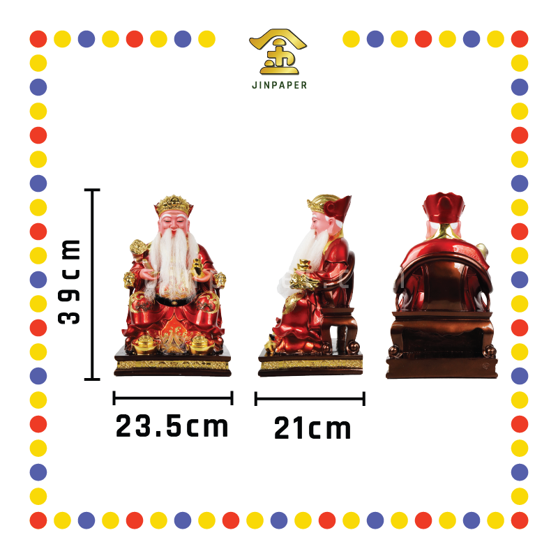 PRAYING STATUE 16寸 珍珠彩如意伯公