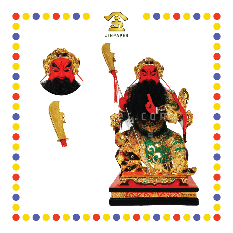 PRAYING STATUE 16寸 坐电金剑指关帝