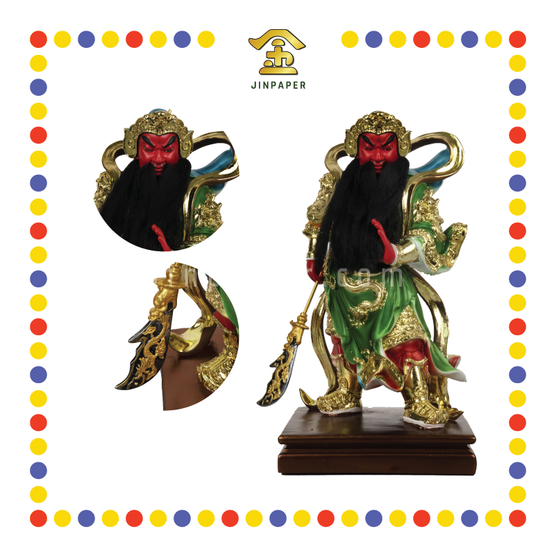 PRAYING STATUE 16寸 敦煌树脂仙体站关公