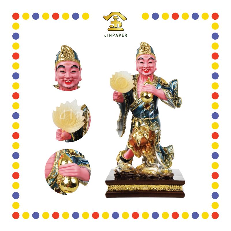 PRAYING STATUE 16寸 珍珠彩立济公