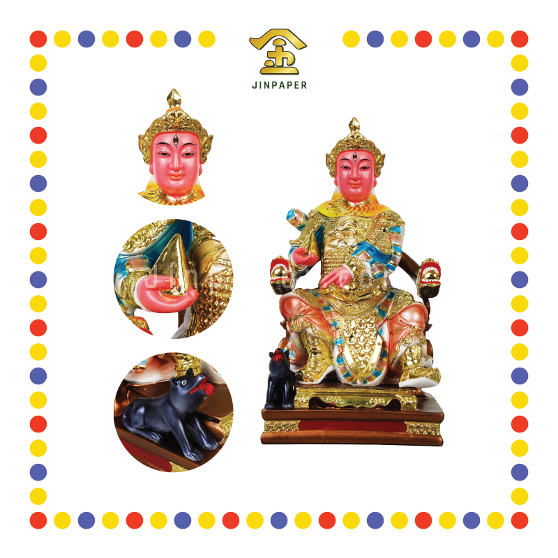 PRAYING STATUE 16寸 珍珠漆坐椅杨戬