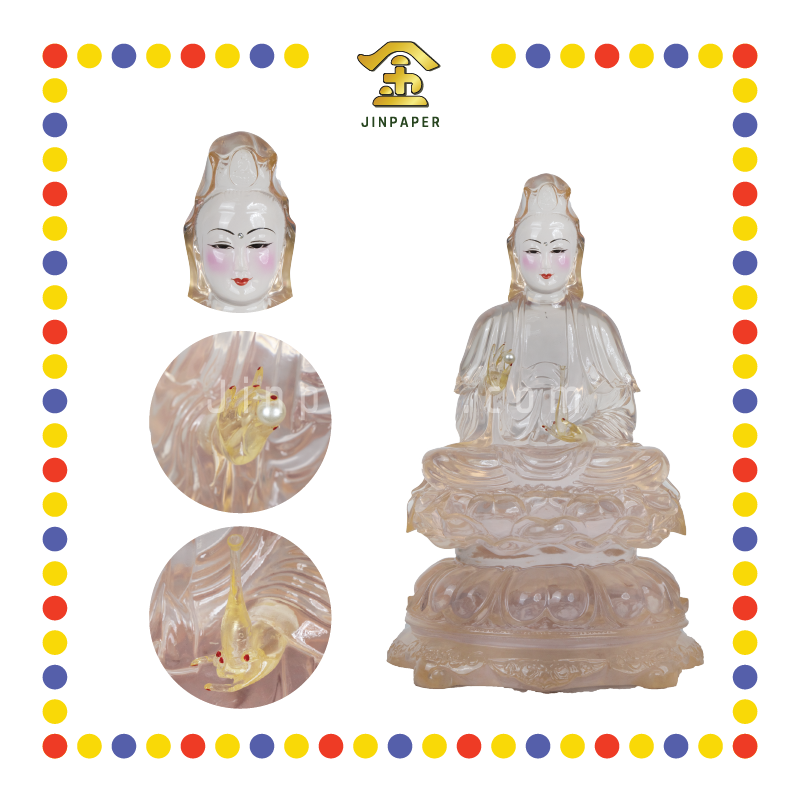 PRAYING STATUE 16寸 透明坐观音