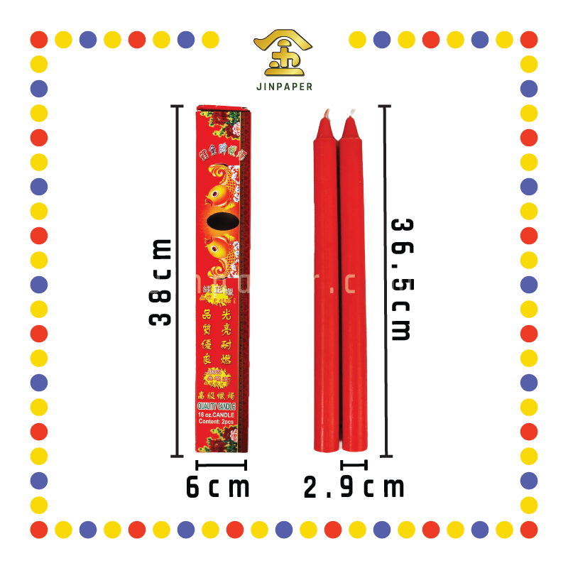 JOSS CANDLE 精装16安士【红烛/黄烛/白烛】 (蜡烛)