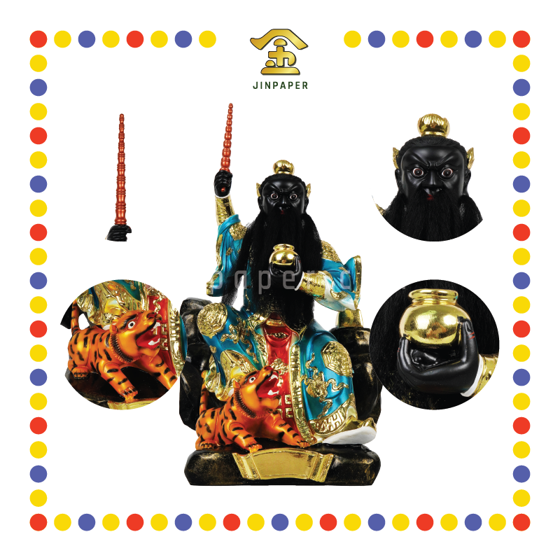 PRAYING STATUE 16寸 珍珠漆坐山张天师