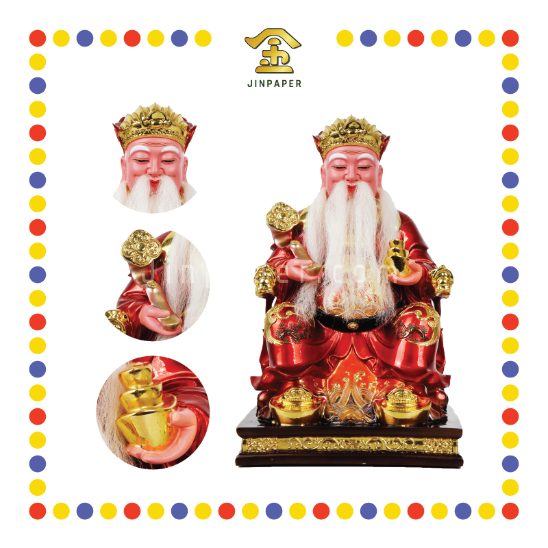 PRAYING STATUE 16寸 珍珠彩如意伯公