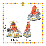 PRAYING  STATUE 16寸 彩绘红衣赵公明23A