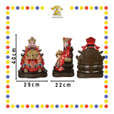 PRAYING STATUE 16" 树脂铜彩红24款聚宝财神