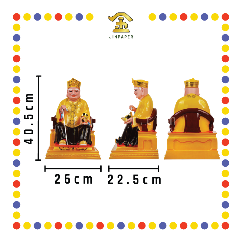 PRAYING STATUE 16寸 皇帽MISAI黄衣拿督公拿拐