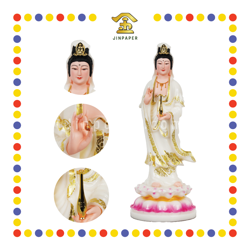 PRAYING STATUE 18寸 (立)金花观音