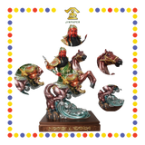 PRAYING  STATUE 19" 树脂金缕彩骑马关公