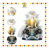 PRAYING  STATUE 19寸 瓷彩九龙灵宝天尊