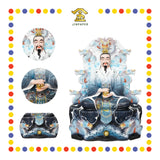 PRAYING  STATUE 19寸 瓷彩九龙原始天尊