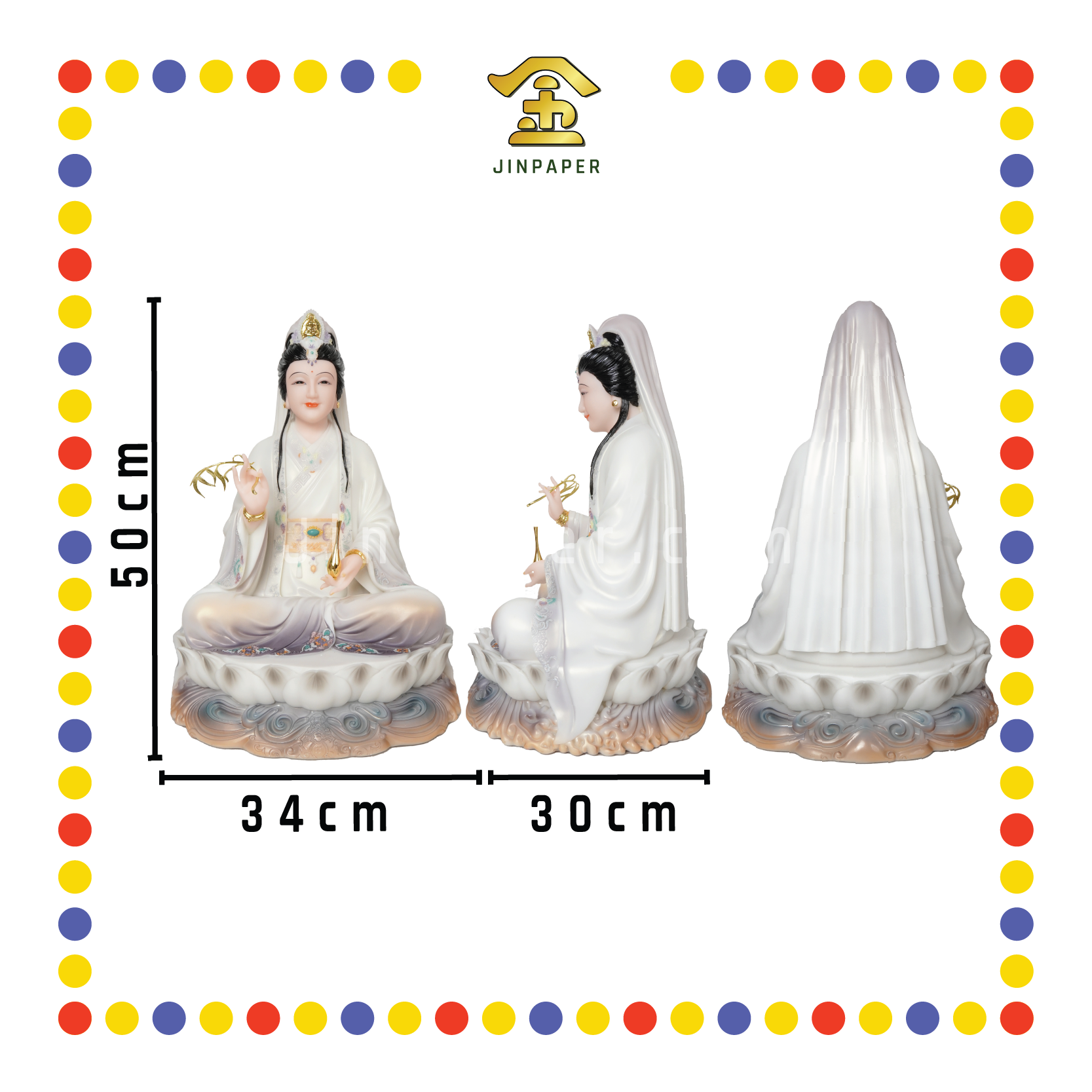 PRAYING  STATUE 19寸 实心紫衣妙善观音