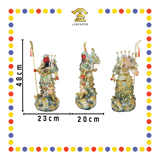 PRAYING  STATUE 19寸 实心极彩绿九龙关公