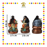 PRAYING STATUE 19" 坐树脂金缕彩圆座法主公