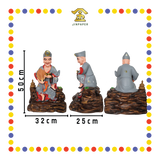 PRAYING  STATUE 19" 坐石灰衣济公