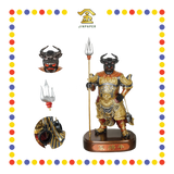 PRAYING STATUE 19" 树脂金缕彩牛头马面