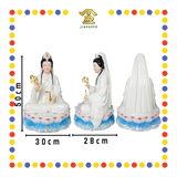 PRAYING STATUE 19" 仿瓷白衣妙善观音
