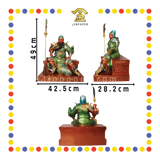 PRAYING  STATUE 19" 树脂金缕彩新体坐关公