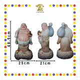 PRAYING STATUE 19" 站汉白玉幻彩弥勒佛