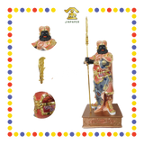 PRAYING STATUE 19" 树脂简彩关平周仓